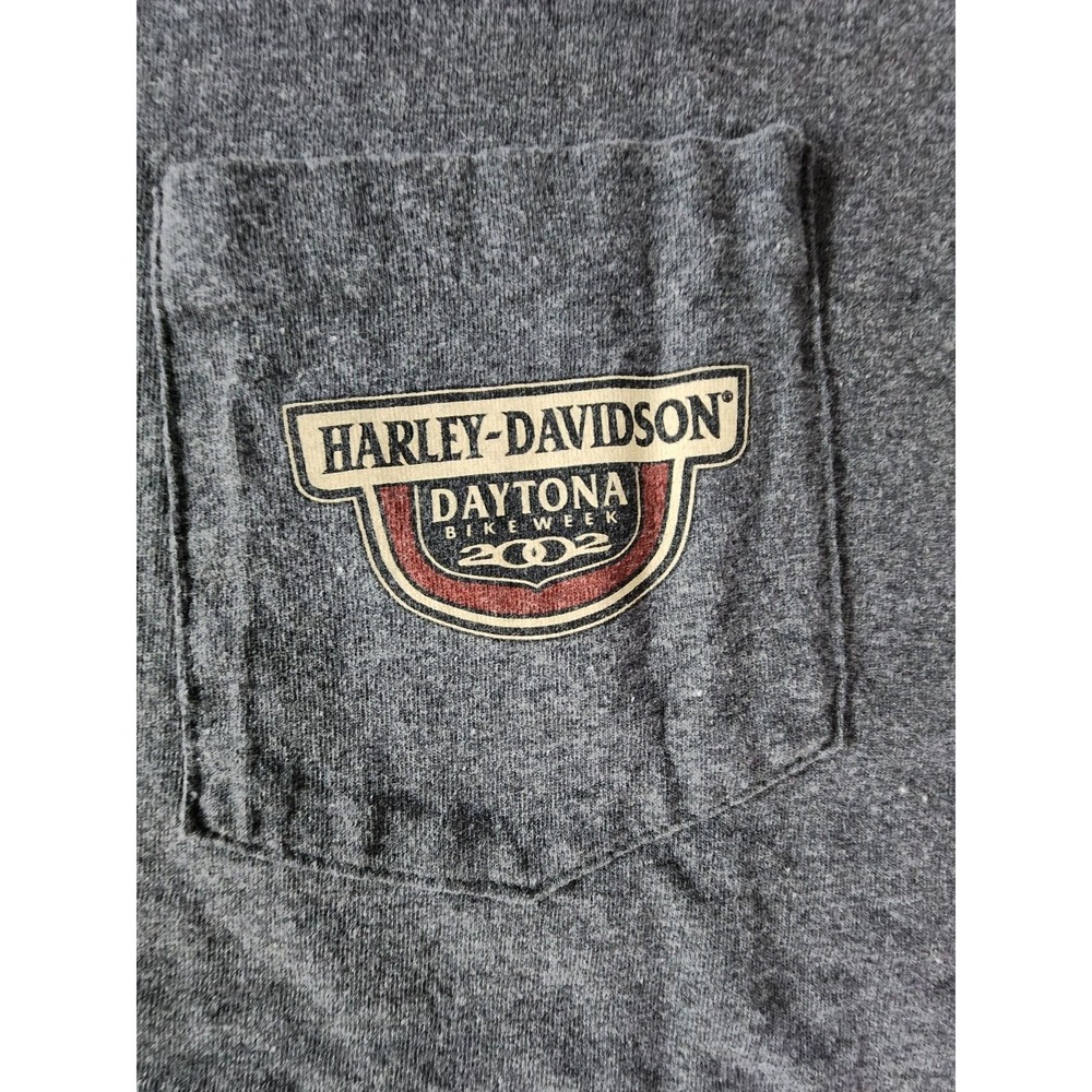 Harley Davidson T Shirt Daytona Bike Week 2002‎ Pocket Mens L Vintage Willie - Picture 2 of 5
